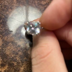 5ct white cushion ring